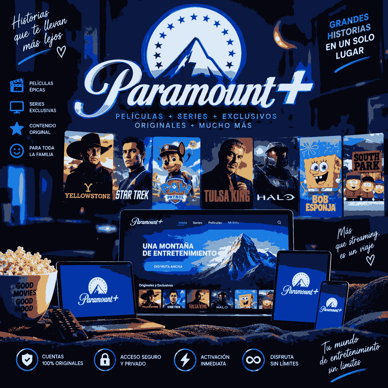 PARAMOUNT+ PREMIUM PERFIL 30 DIAS (1 dispositivo)