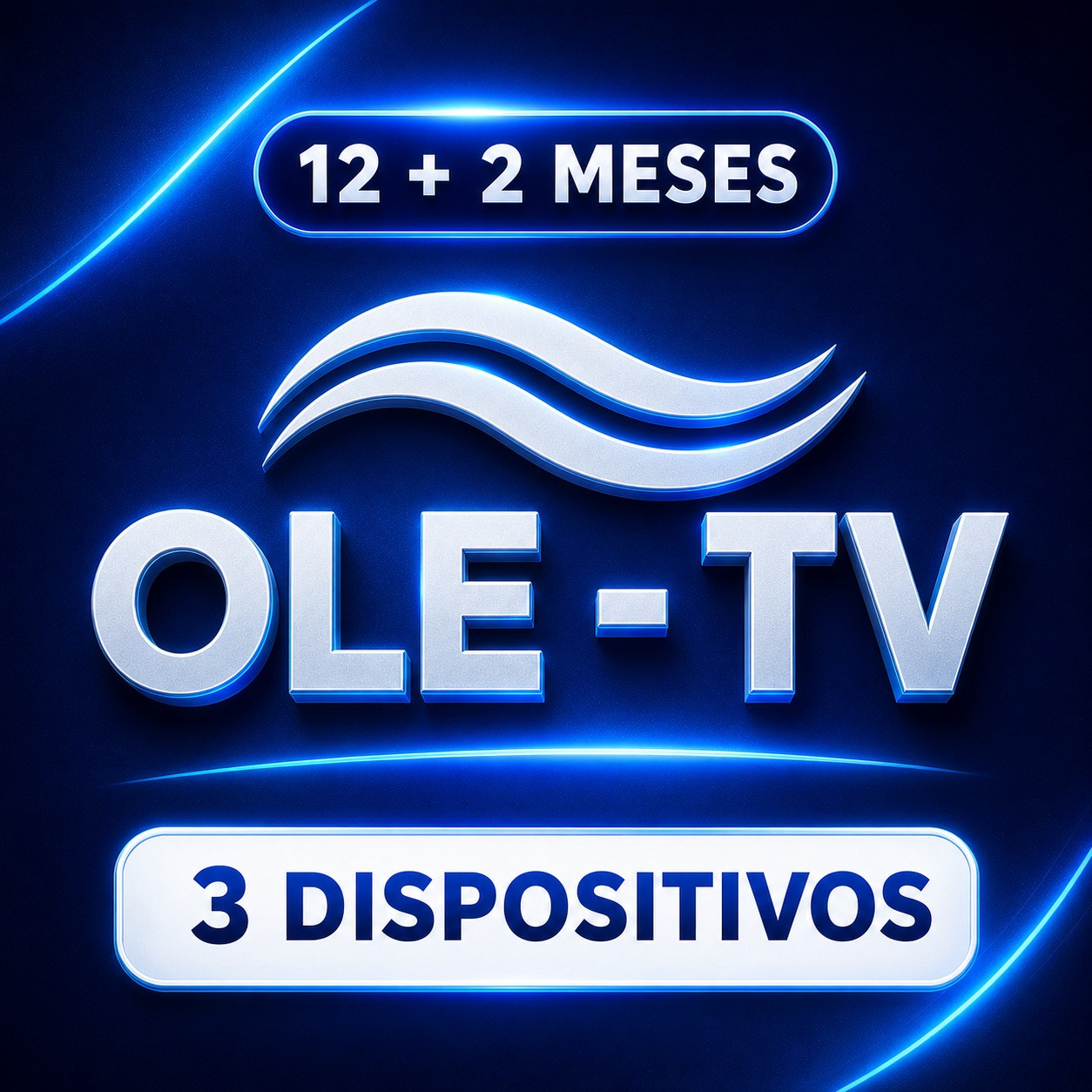 OLE - TV  12MESES+2MESES GRATIS COMPLETO (3 Dispositivos) Entrega en automático pagos api