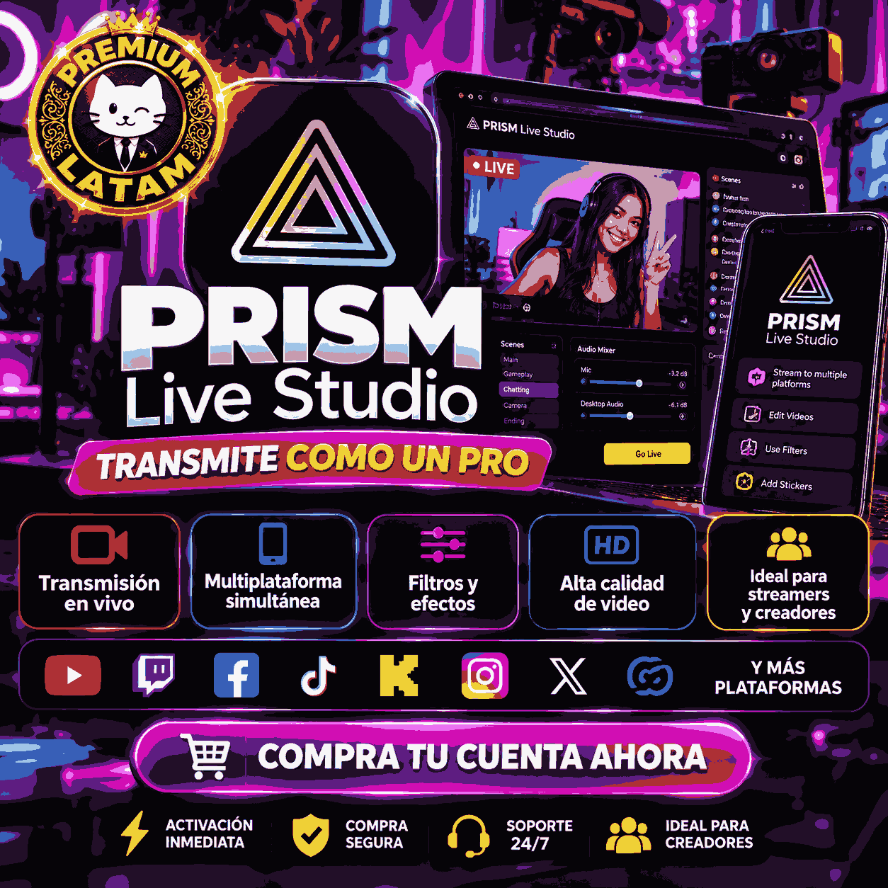 PRISM LIVE STUDIO 14 dias