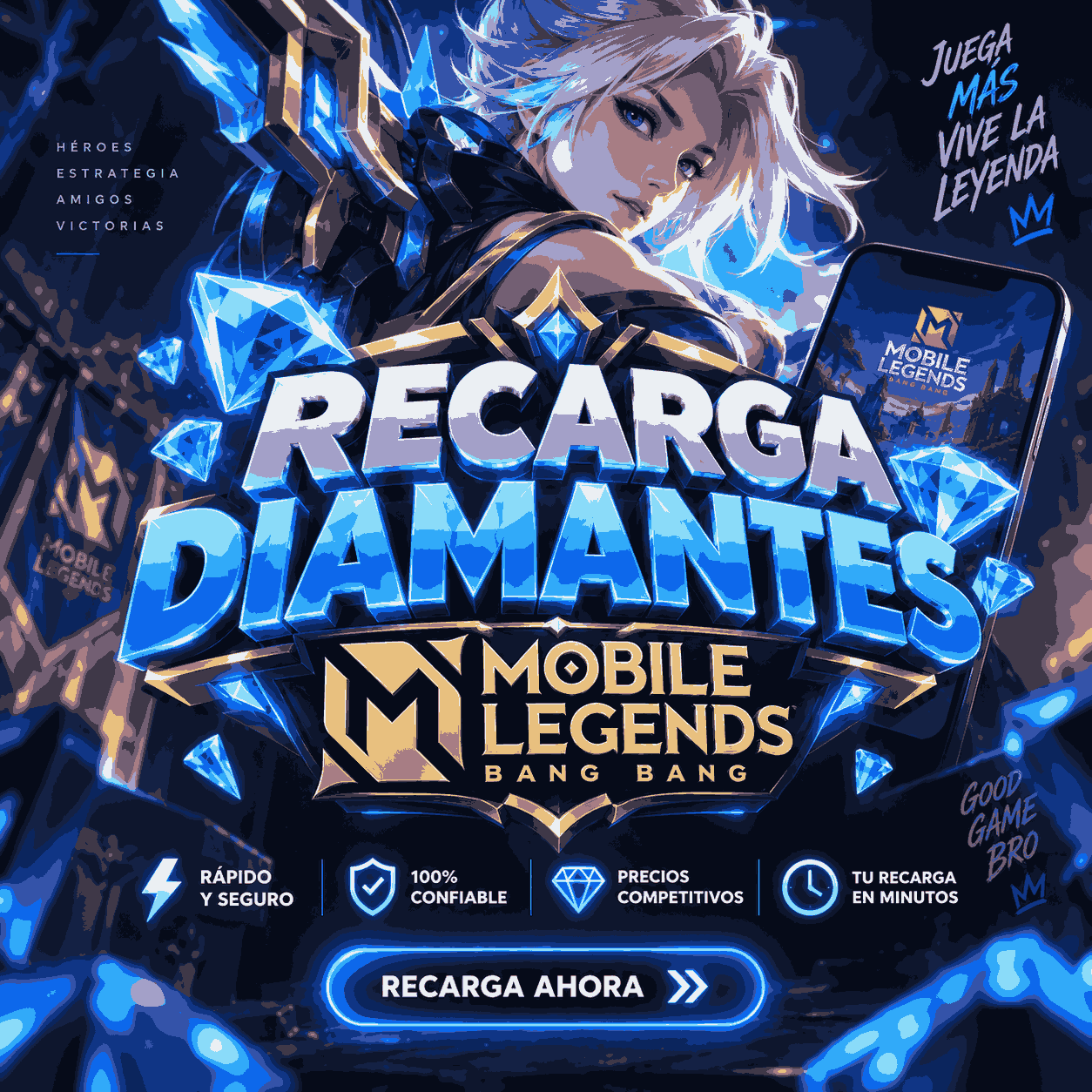 RECARGA MOBILE LEGENDS 💎9288 - ENTREGA AL WHATSAPP +591 76810704