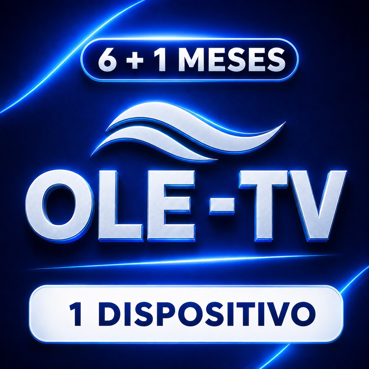 OLE - TV    12MESES+2MESES GRATIS INDIVIDUAL(1 Dispositivo) Entrega en automático pagos api